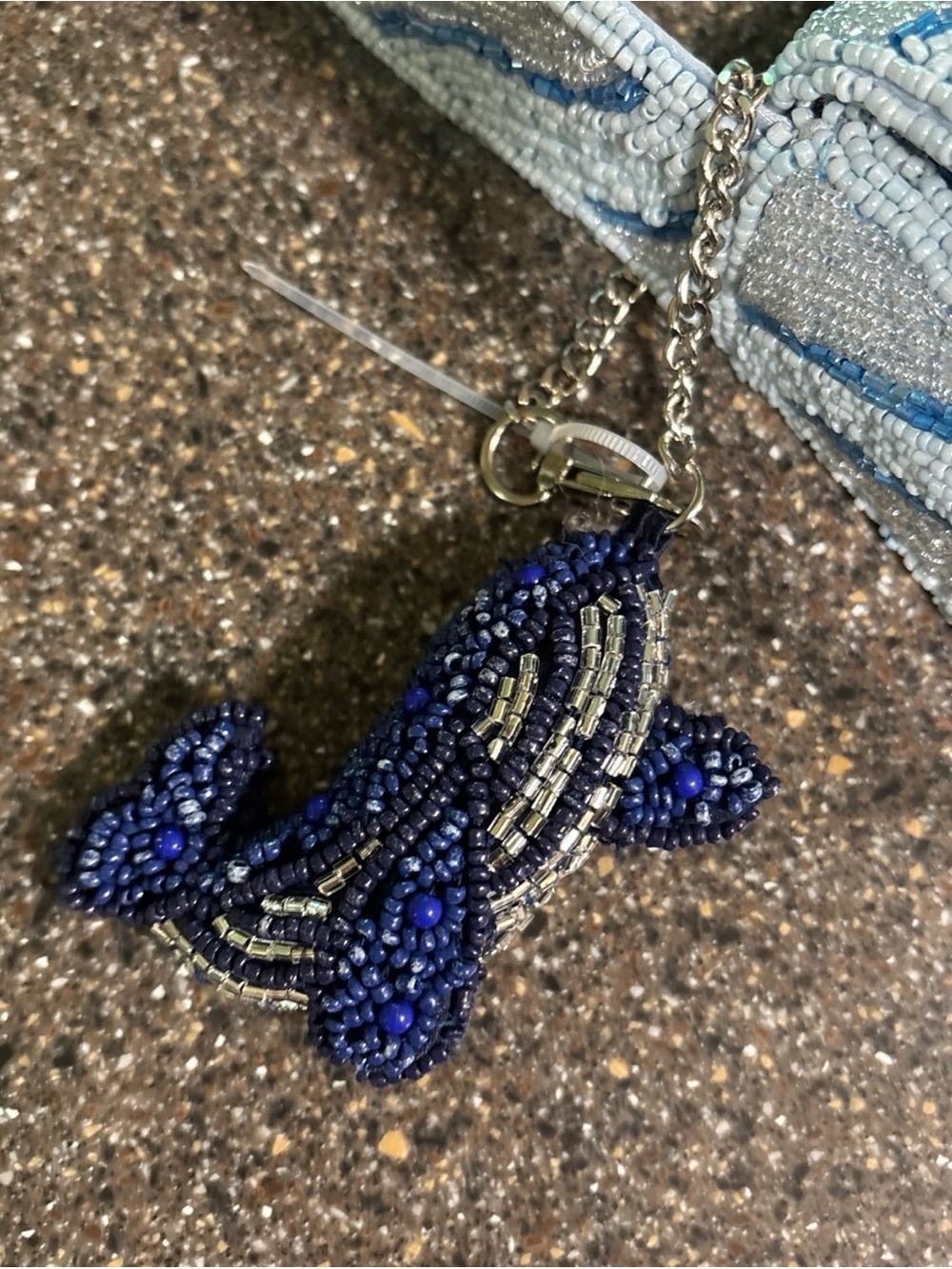 NEW RELEASE Blue Whale Beaded Shoulder Bag India Viral Beaded Bag Charm NWT - Picture 3 of 16